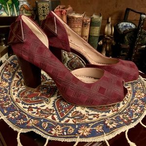 Anthropologie Miss Albright Nala Peep Toe D'Orsay Pumps Heels - Fits Like Size 8